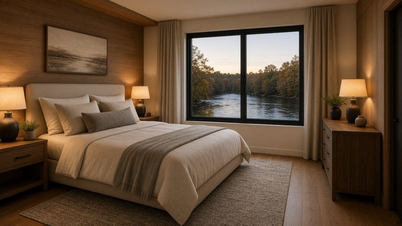 Concept private suite with river window